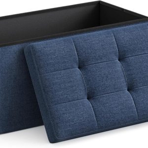 SONGMICS 30″ Folding Storage Ottoman Bench ULSF47IN